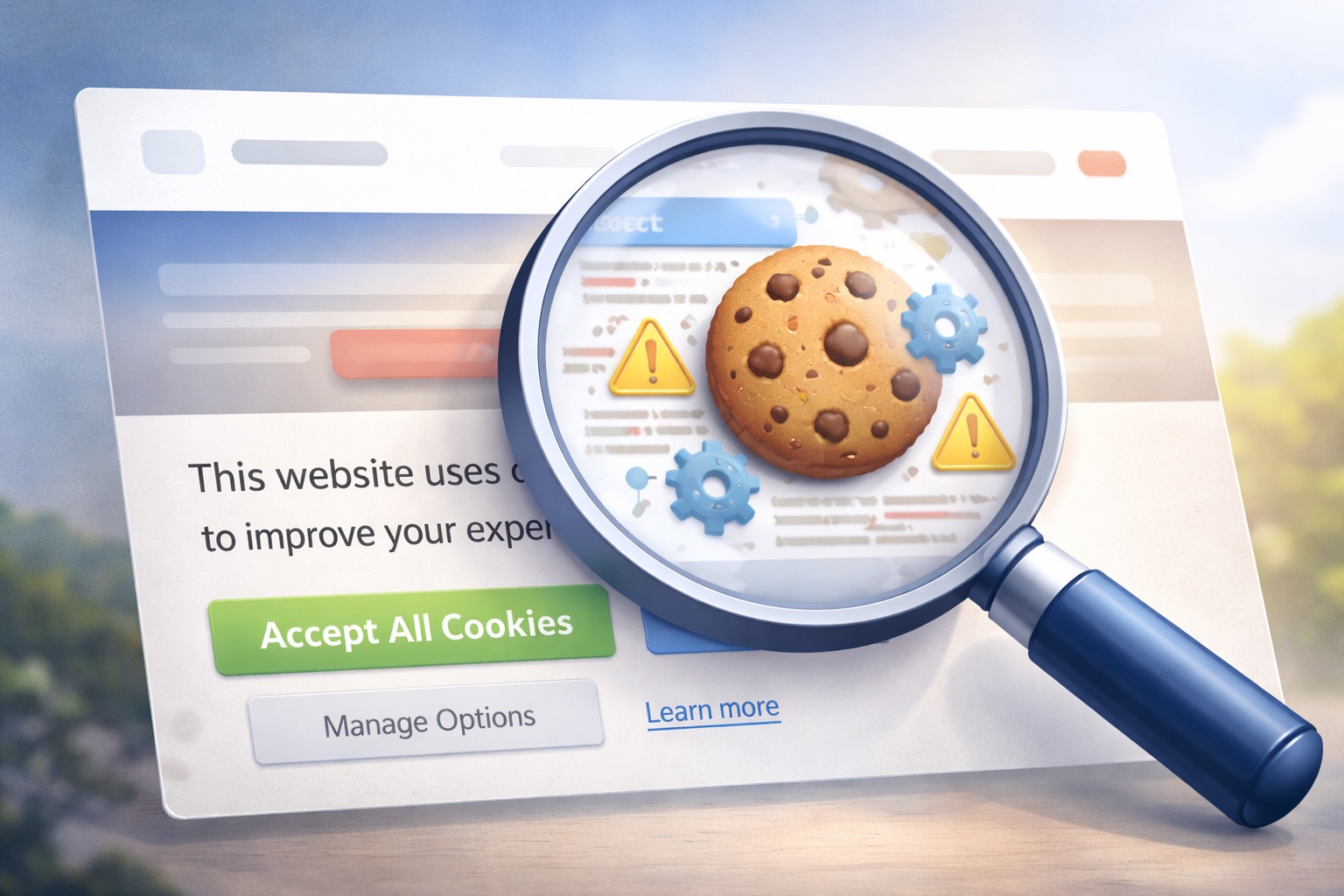 Comparación en pantalla dividida de un diseño de banner de cookies manipulador frente a un banner de cookies transparente y conforme